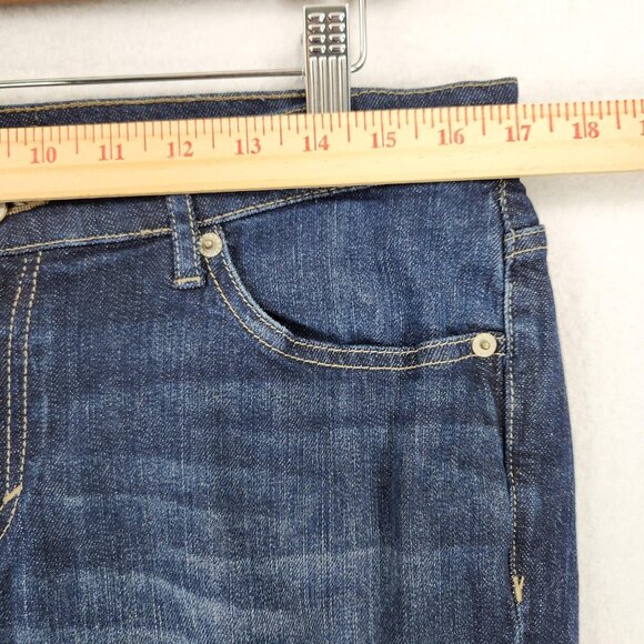 Banana Republic Jeans Womens 8 29 Dark Wash Blue Straight Leg Stretch Denim - Picture 3 of 10